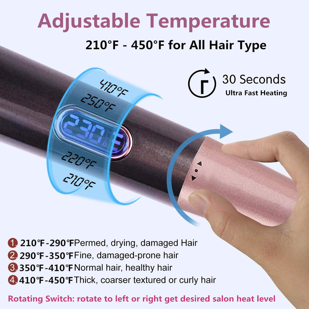2 In 1 Hair Straightener And Curler Iron Tourmaline Ceramic Twisted Flat Iron With LCD Display