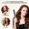 2 In 1 Hair Straightener And Curler Iron Tourmaline Ceramic Twisted Flat Iron With LCD Display