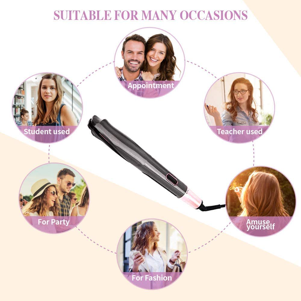 2 In 1 Hair Straightener And Curler Iron Tourmaline Ceramic Twisted Flat Iron With LCD Display