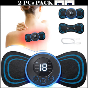 Pack of 2 Mini Electric Massage Sticks with 8 Modes and 19 Intensity Levels
