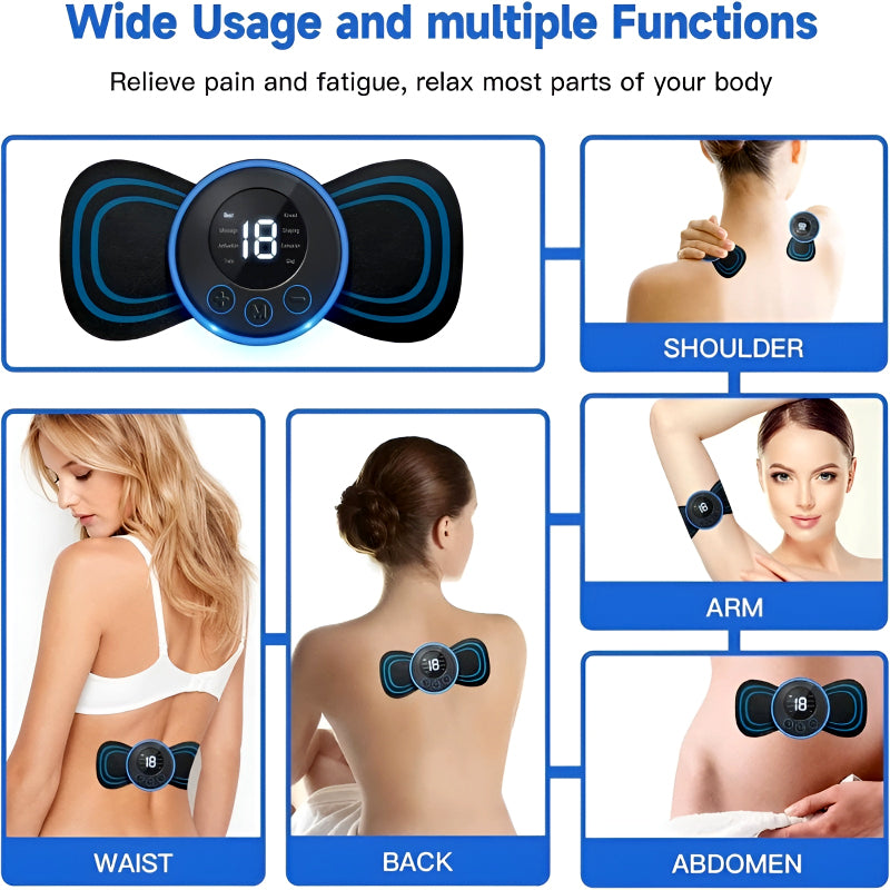 Pack of 2 Mini Electric Massage Sticks with 8 Modes and 19 Intensity Levels