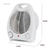 2000W Portable Lightweight Electric Fan Heater With Overheat Protection And Adjustable Thermostat Control