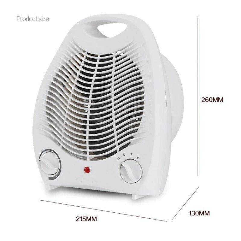 2000W Portable Lightweight Electric Fan Heater With Overheat Protection And Adjustable Thermostat Control