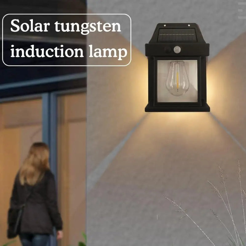 Mini Waterproof Solar Interaction Wall Lamp With Motion Sensor Security Light