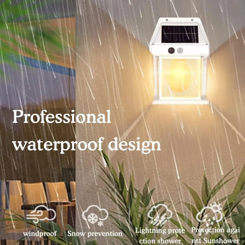 Mini Waterproof Solar Interaction Wall Lamp With Motion Sensor Security Light