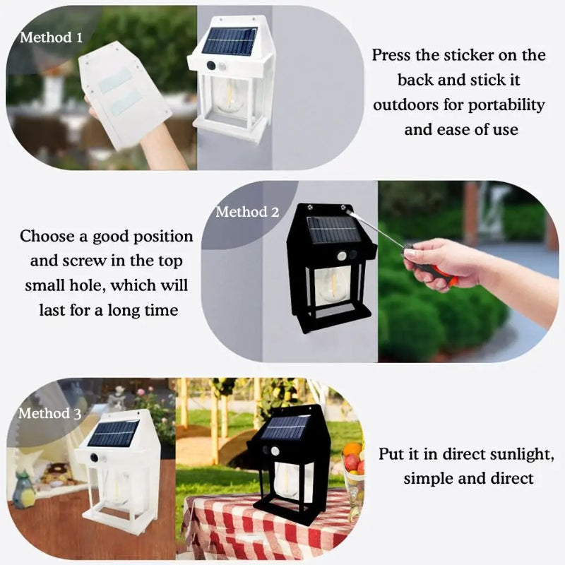 Mini Waterproof Solar Interaction Wall Lamp With Motion Sensor Security Light