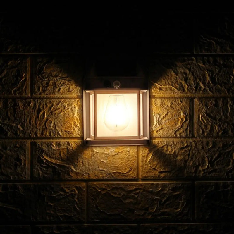 Mini Waterproof Solar Interaction Wall Lamp With Motion Sensor Security Light