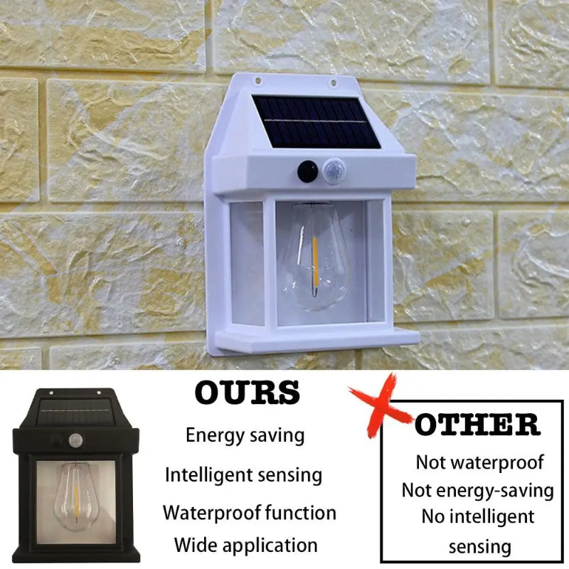 Mini Waterproof Solar Interaction Wall Lamp With Motion Sensor Security Light