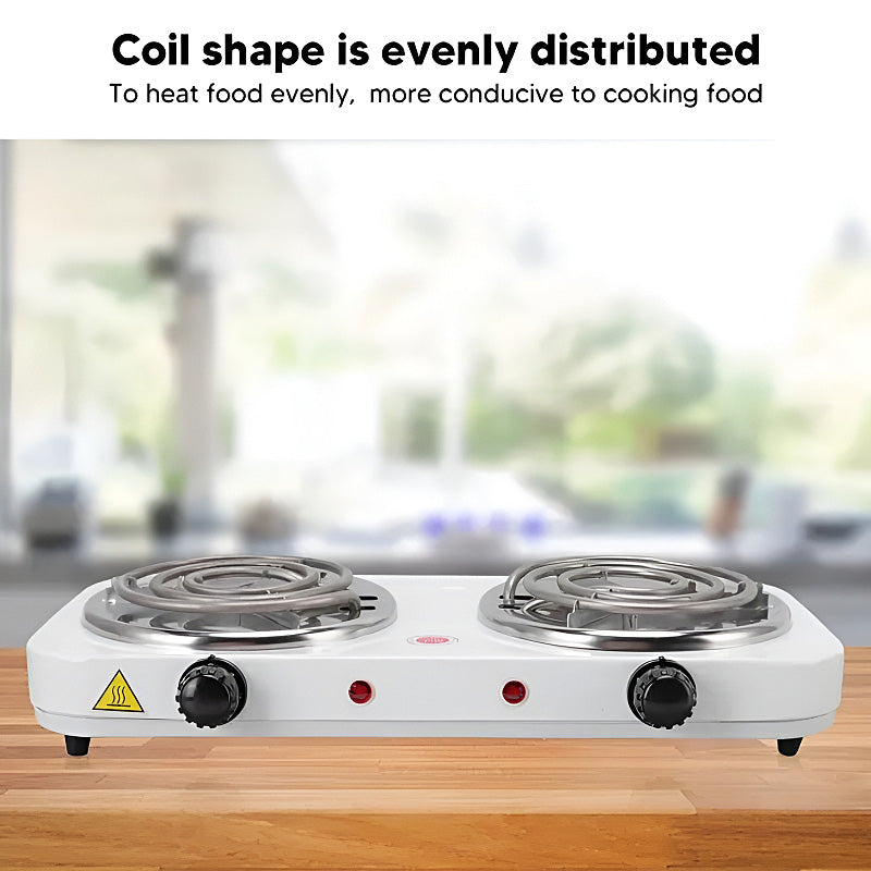 2000W Portable Dual Burner Electric Hot Plate with Temperature Control