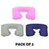 Pack of 3 Inflatable U-Shape Travel Neck Pillows
