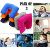Pack of 3 Inflatable U-Shape Travel Neck Pillows