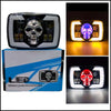 Skull Style LED Projector Headlight with DRL & Indicators – Perfect Fit for Honda CD70 / CG125