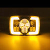 Skull Style LED Projector Headlight with DRL & Indicators – Perfect Fit for Honda CD70 / CG125