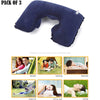 Pack of 3 Inflatable U-Shape Travel Neck Pillows