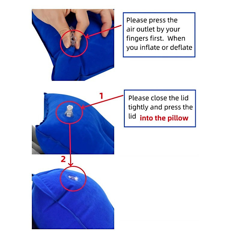 Pack of 3 Inflatable U-Shape Travel Neck Pillows