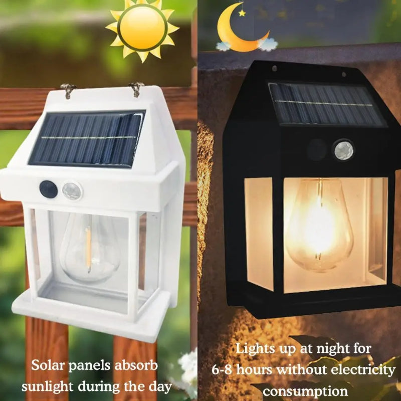 Mini Waterproof Solar Interaction Wall Lamp With Motion Sensor Security Light