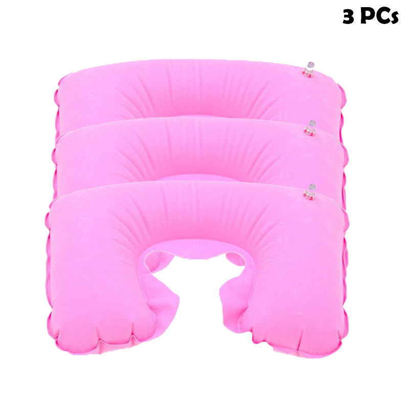Pack of 3 Inflatable U-Shape Travel Neck Pillows